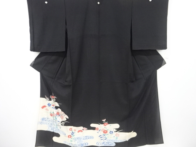 JAPANESE KIMONO / TOMESODE / UNUSED / FOR SUMMER / KIKU